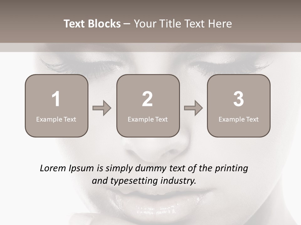 A Woman With Her Hands On Her Face PowerPoint Template