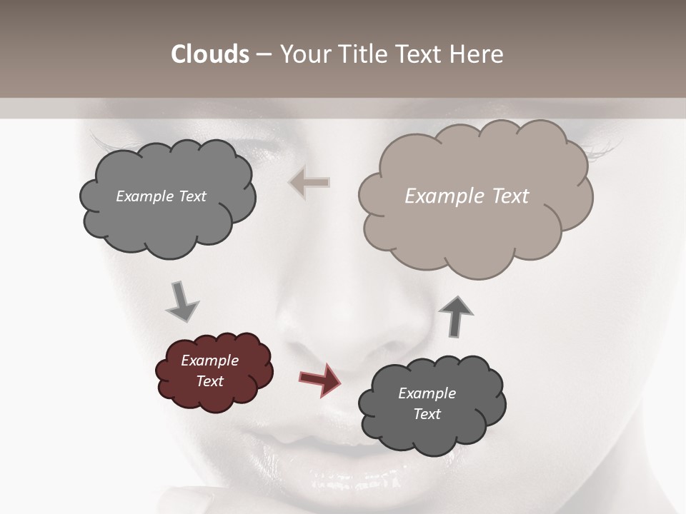 A Woman With Her Hands On Her Face PowerPoint Template