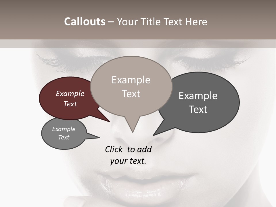 A Woman With Her Hands On Her Face PowerPoint Template