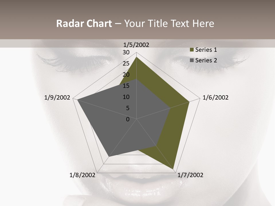 A Woman With Her Hands On Her Face PowerPoint Template