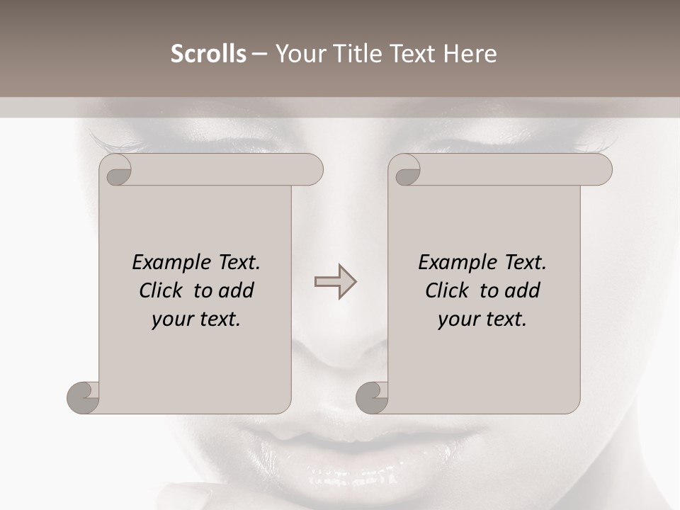 A Woman With Her Hands On Her Face PowerPoint Template