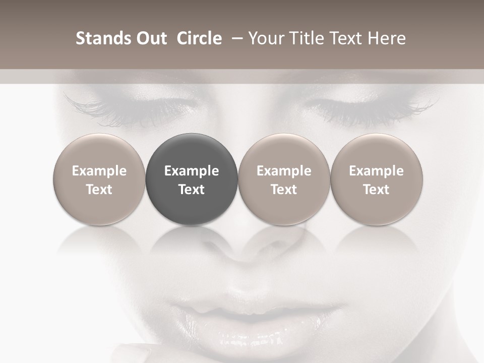 A Woman With Her Hands On Her Face PowerPoint Template