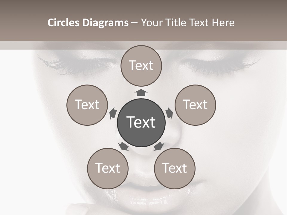 A Woman With Her Hands On Her Face PowerPoint Template