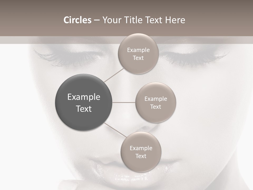 A Woman With Her Hands On Her Face PowerPoint Template