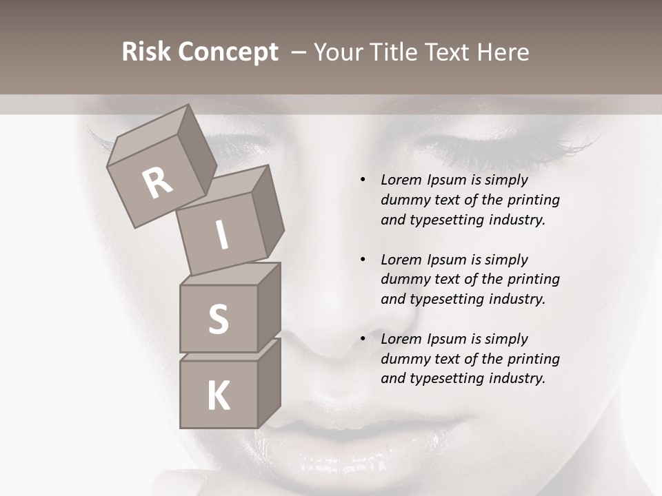 A Woman With Her Hands On Her Face PowerPoint Template