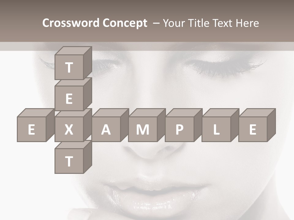 A Woman With Her Hands On Her Face PowerPoint Template