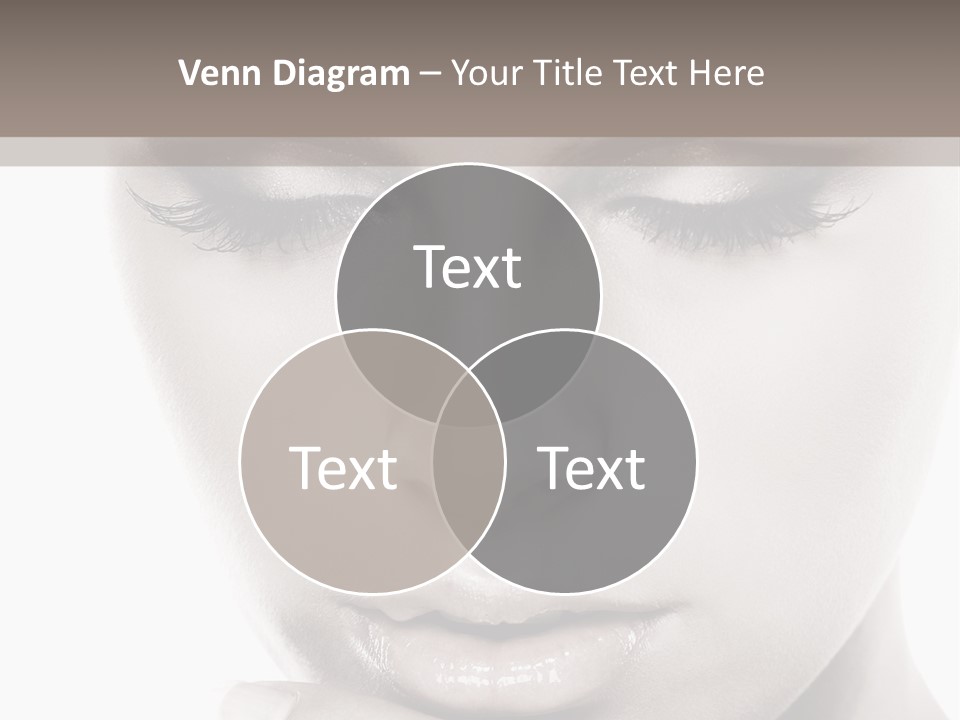 A Woman With Her Hands On Her Face PowerPoint Template