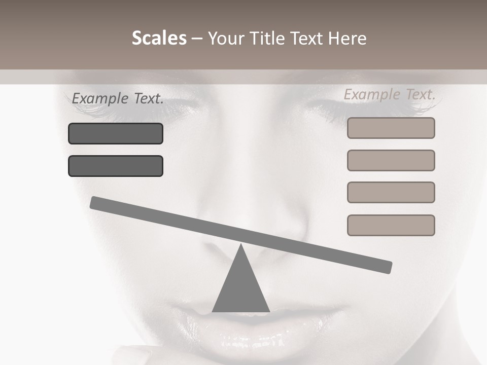 A Woman With Her Hands On Her Face PowerPoint Template