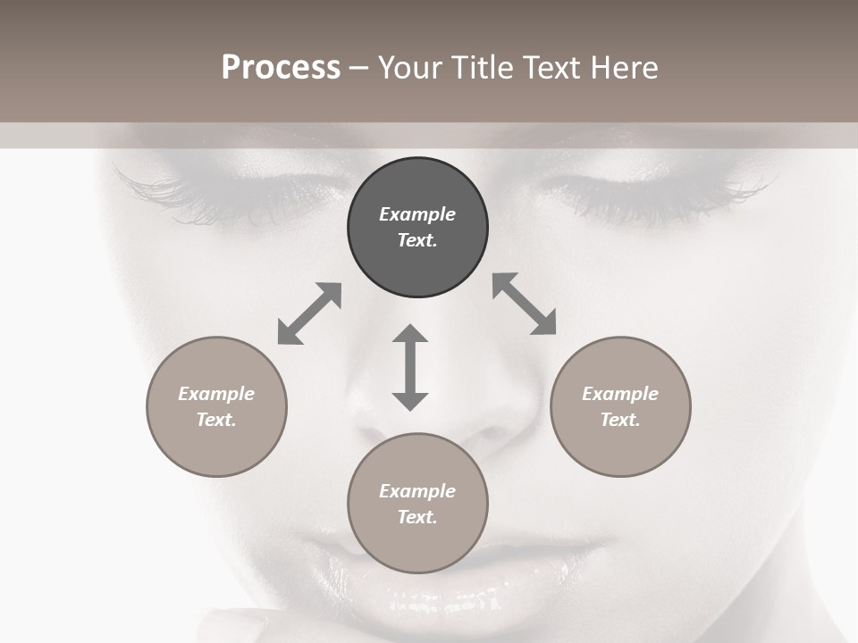 A Woman With Her Hands On Her Face PowerPoint Template