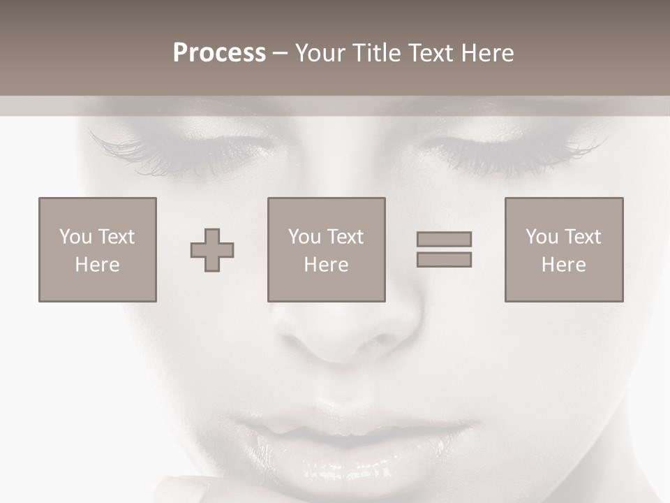 A Woman With Her Hands On Her Face PowerPoint Template