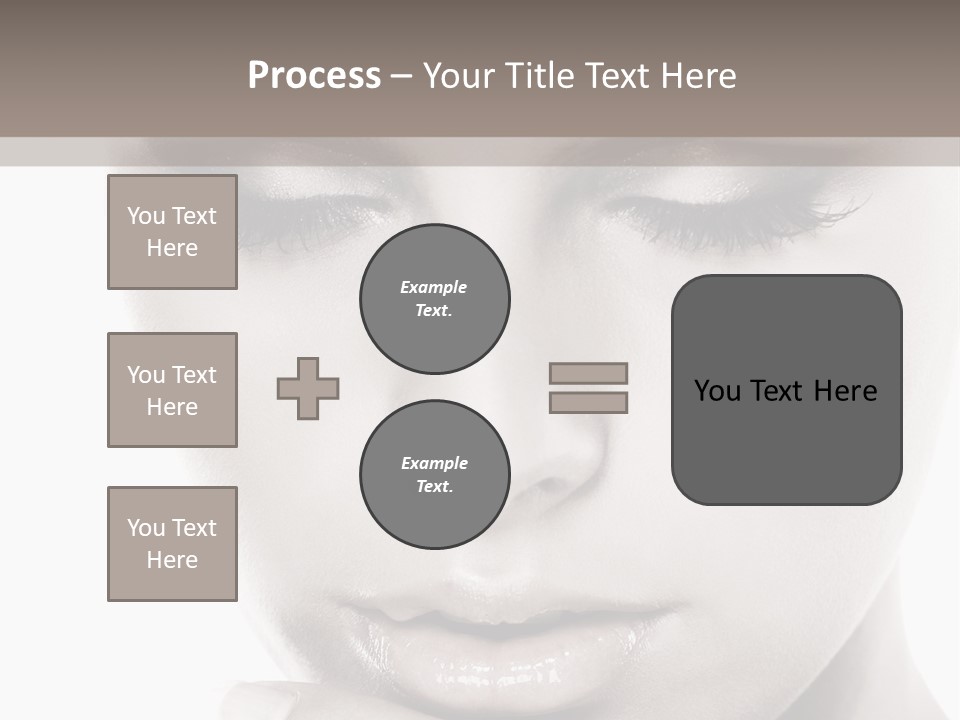 A Woman With Her Hands On Her Face PowerPoint Template