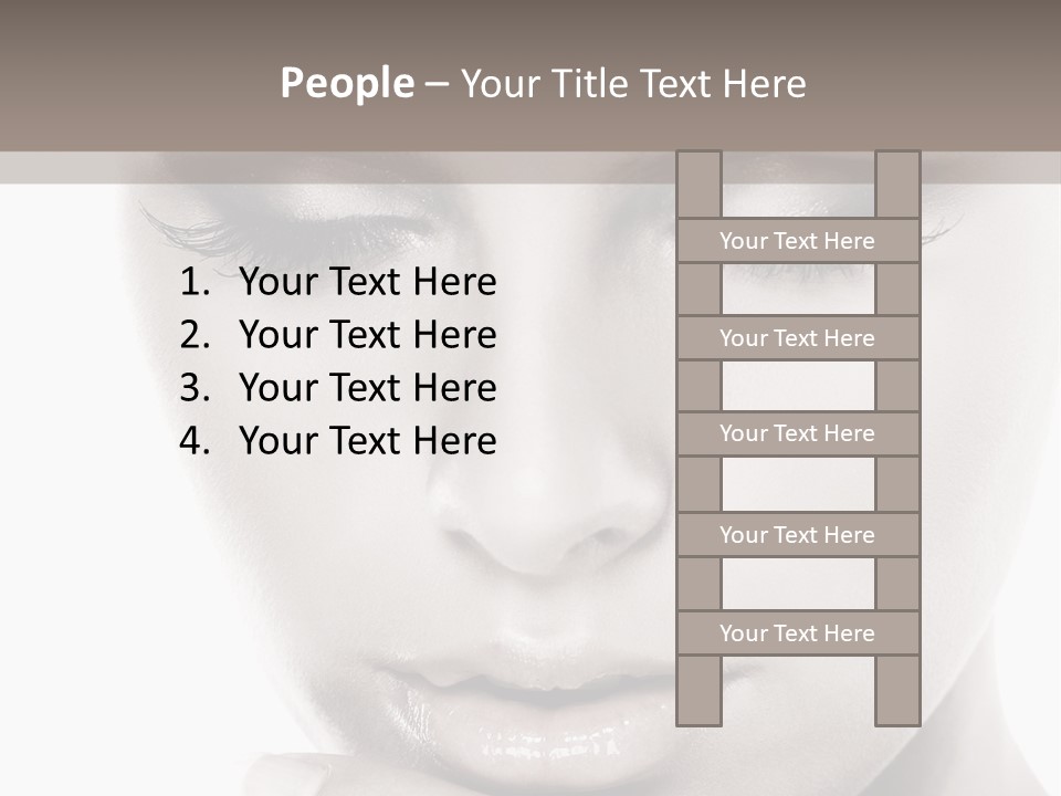 A Woman With Her Hands On Her Face PowerPoint Template