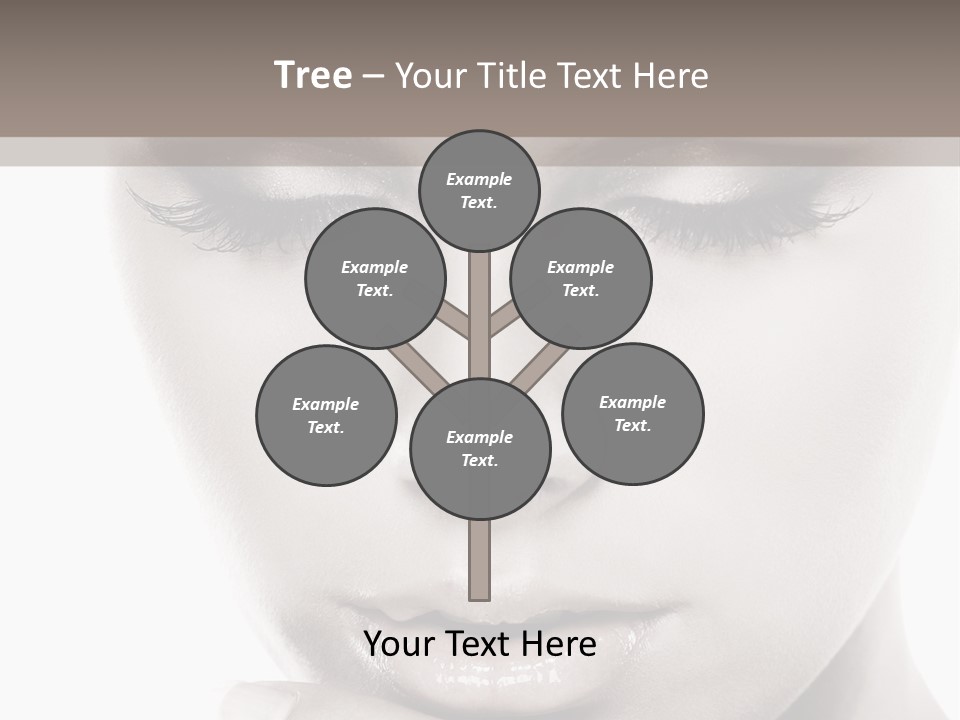 A Woman With Her Hands On Her Face PowerPoint Template