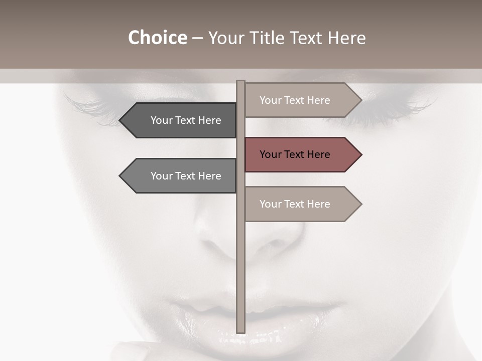 A Woman With Her Hands On Her Face PowerPoint Template