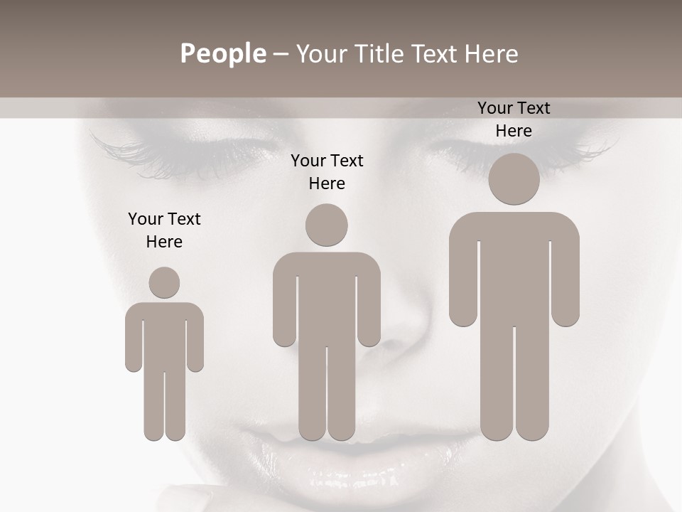 A Woman With Her Hands On Her Face PowerPoint Template