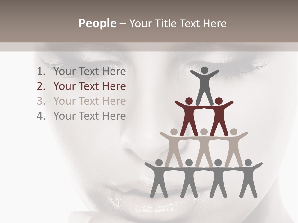 A Woman With Her Hands On Her Face PowerPoint Template