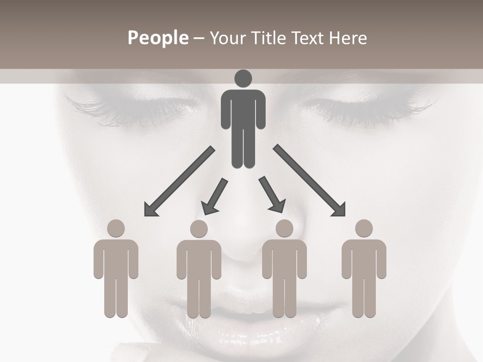 A Woman With Her Hands On Her Face PowerPoint Template