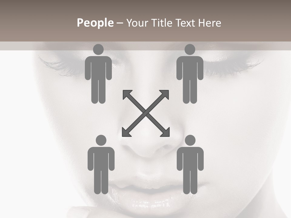 A Woman With Her Hands On Her Face PowerPoint Template