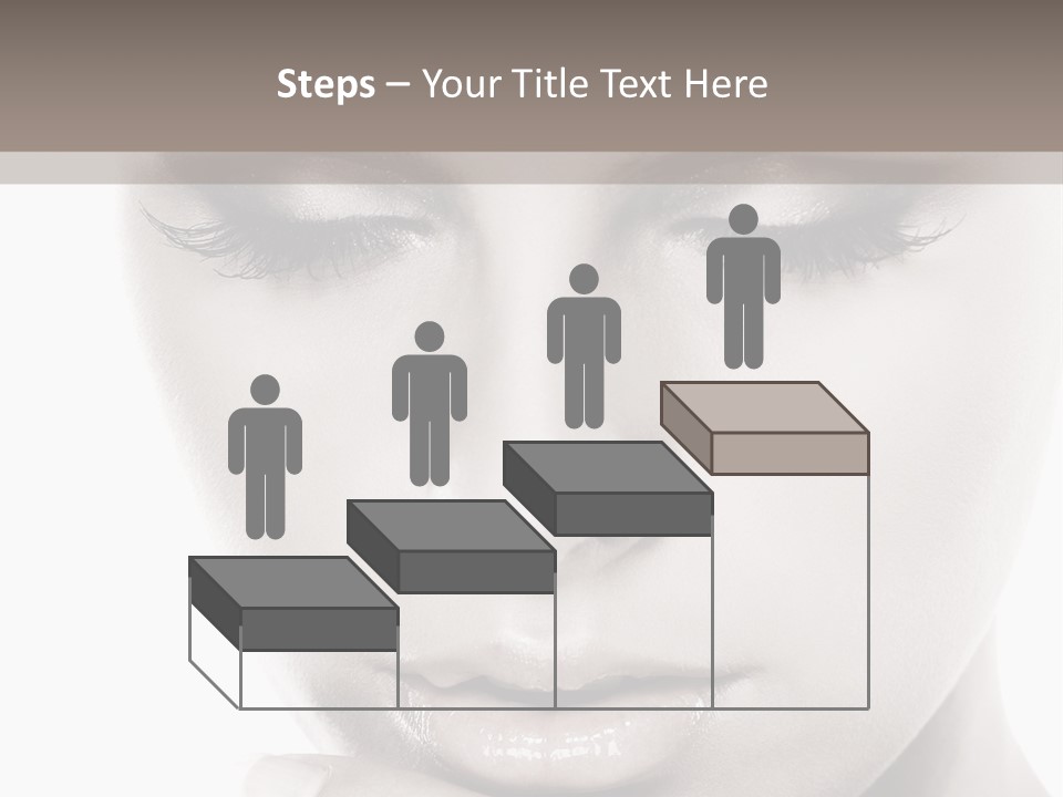 A Woman With Her Hands On Her Face PowerPoint Template