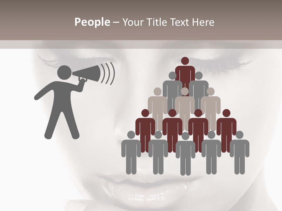 A Woman With Her Hands On Her Face PowerPoint Template