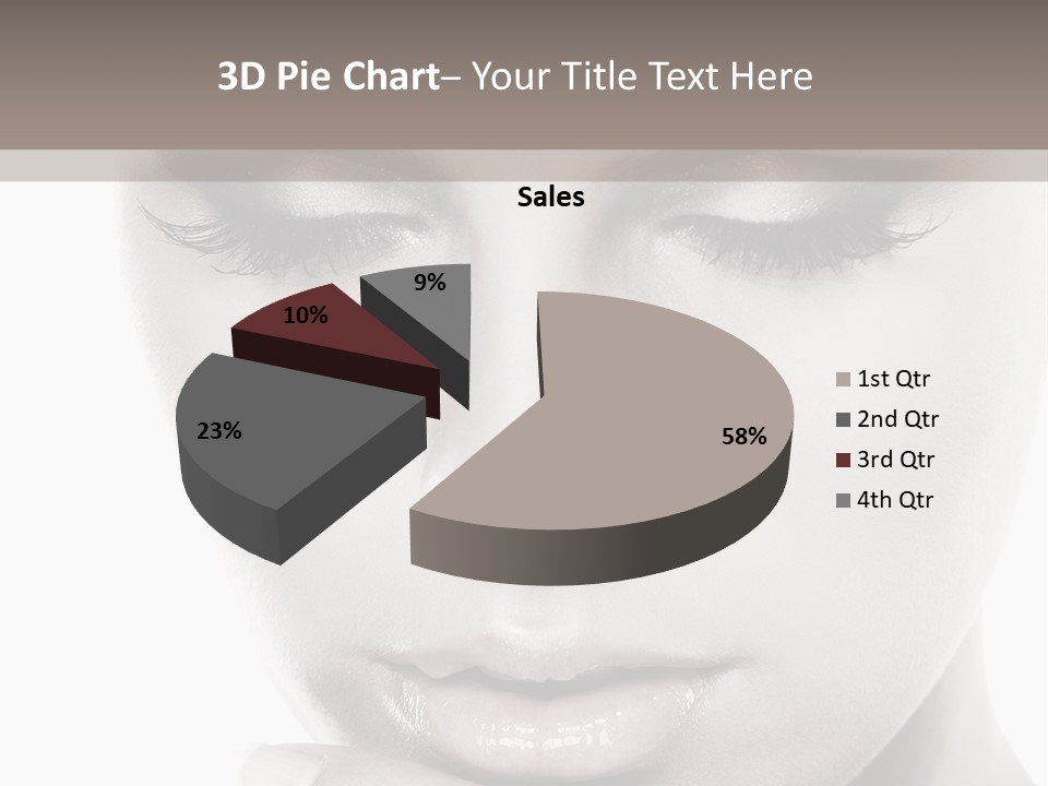 A Woman With Her Hands On Her Face PowerPoint Template