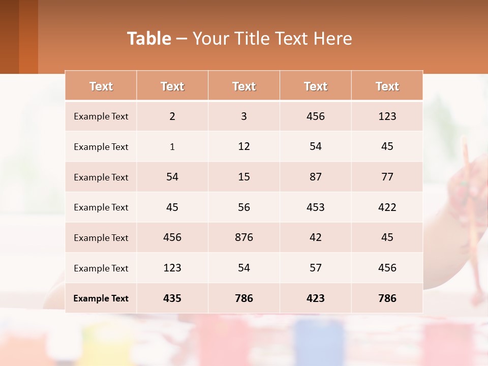 A Little Girl With Her Face Painted Blue And Red PowerPoint Template