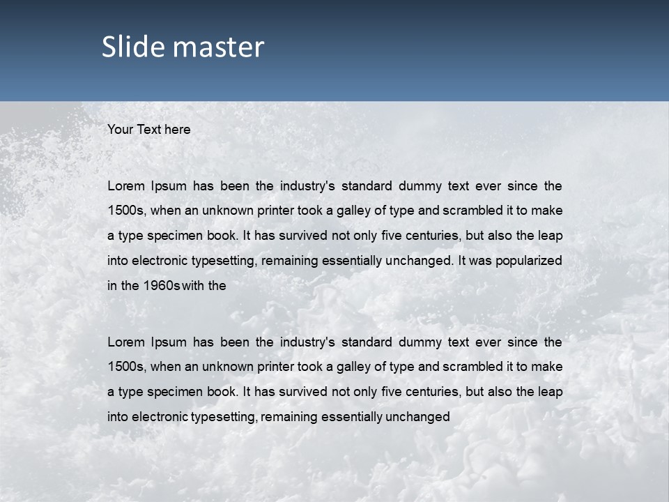 A Large Body Of Water With A Wave Crashing Over It PowerPoint Template