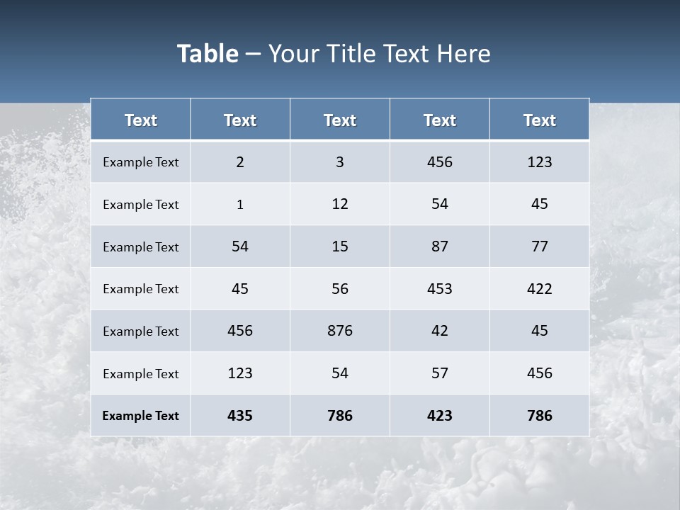 A Large Body Of Water With A Wave Crashing Over It PowerPoint Template