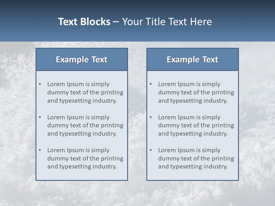 A Large Body Of Water With A Wave Crashing Over It PowerPoint Template