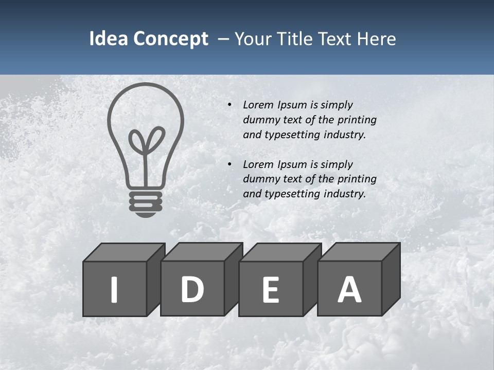 A Large Body Of Water With A Wave Crashing Over It PowerPoint Template