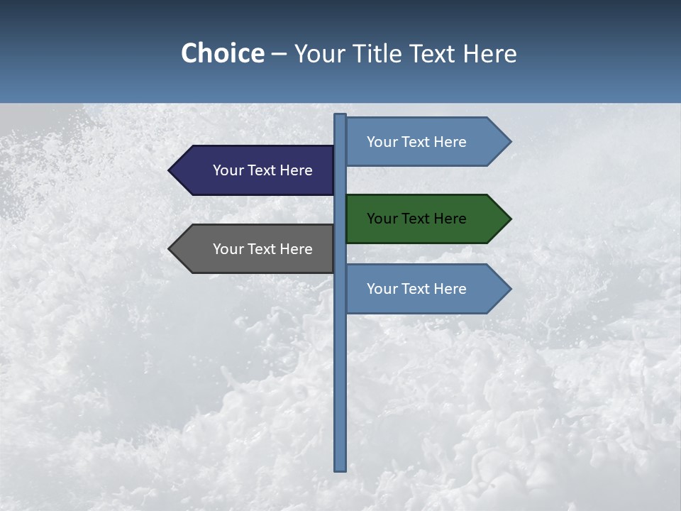 A Large Body Of Water With A Wave Crashing Over It PowerPoint Template