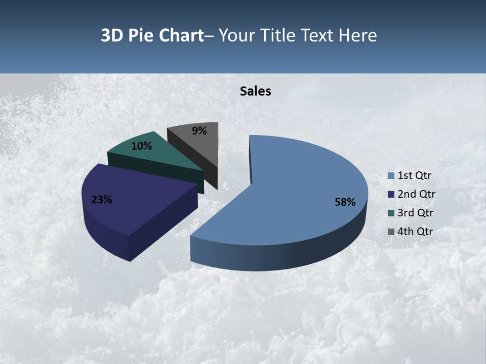 A Large Body Of Water With A Wave Crashing Over It PowerPoint Template