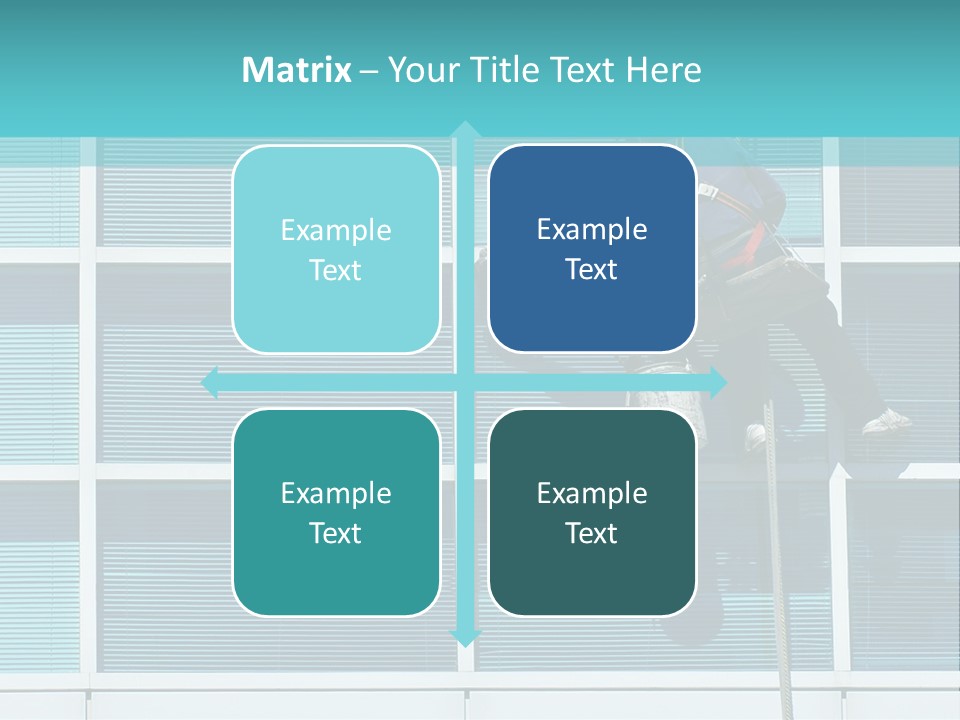 A Man Climbing Up A Ladder To Paint A Building PowerPoint Template