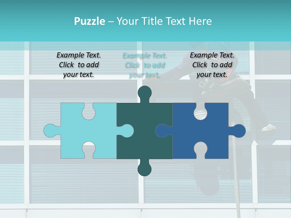A Man Climbing Up A Ladder To Paint A Building PowerPoint Template