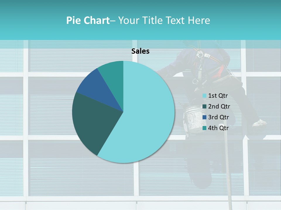 A Man Climbing Up A Ladder To Paint A Building PowerPoint Template