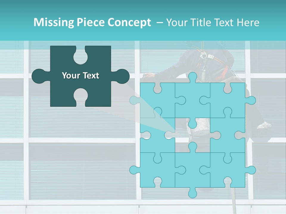 A Man Climbing Up A Ladder To Paint A Building PowerPoint Template