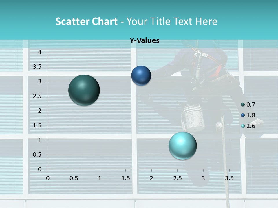 A Man Climbing Up A Ladder To Paint A Building PowerPoint Template