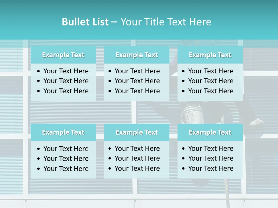 A Man Climbing Up A Ladder To Paint A Building PowerPoint Template
