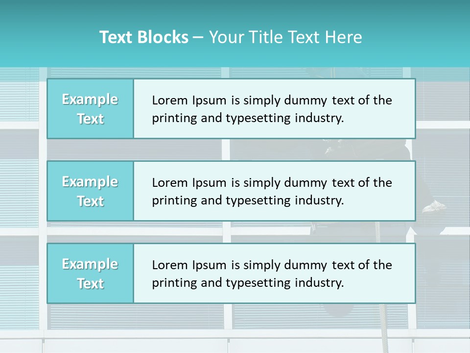 A Man Climbing Up A Ladder To Paint A Building PowerPoint Template