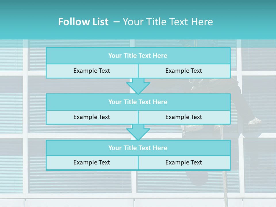 A Man Climbing Up A Ladder To Paint A Building PowerPoint Template