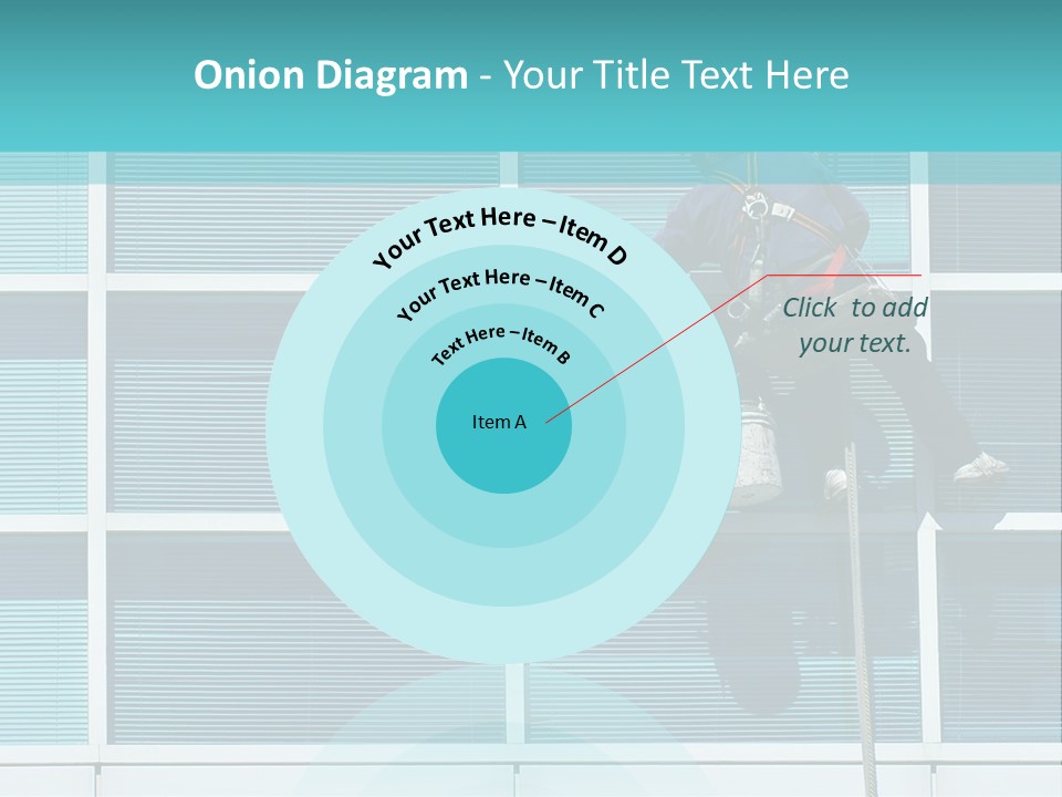 A Man Climbing Up A Ladder To Paint A Building PowerPoint Template