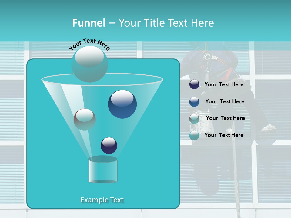 A Man Climbing Up A Ladder To Paint A Building PowerPoint Template