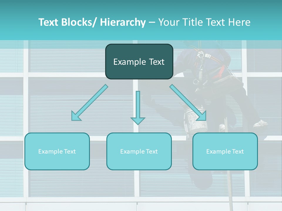 A Man Climbing Up A Ladder To Paint A Building PowerPoint Template