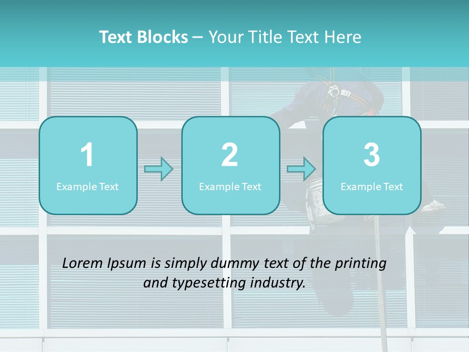 A Man Climbing Up A Ladder To Paint A Building PowerPoint Template