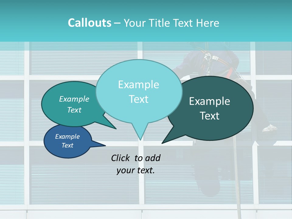 A Man Climbing Up A Ladder To Paint A Building PowerPoint Template