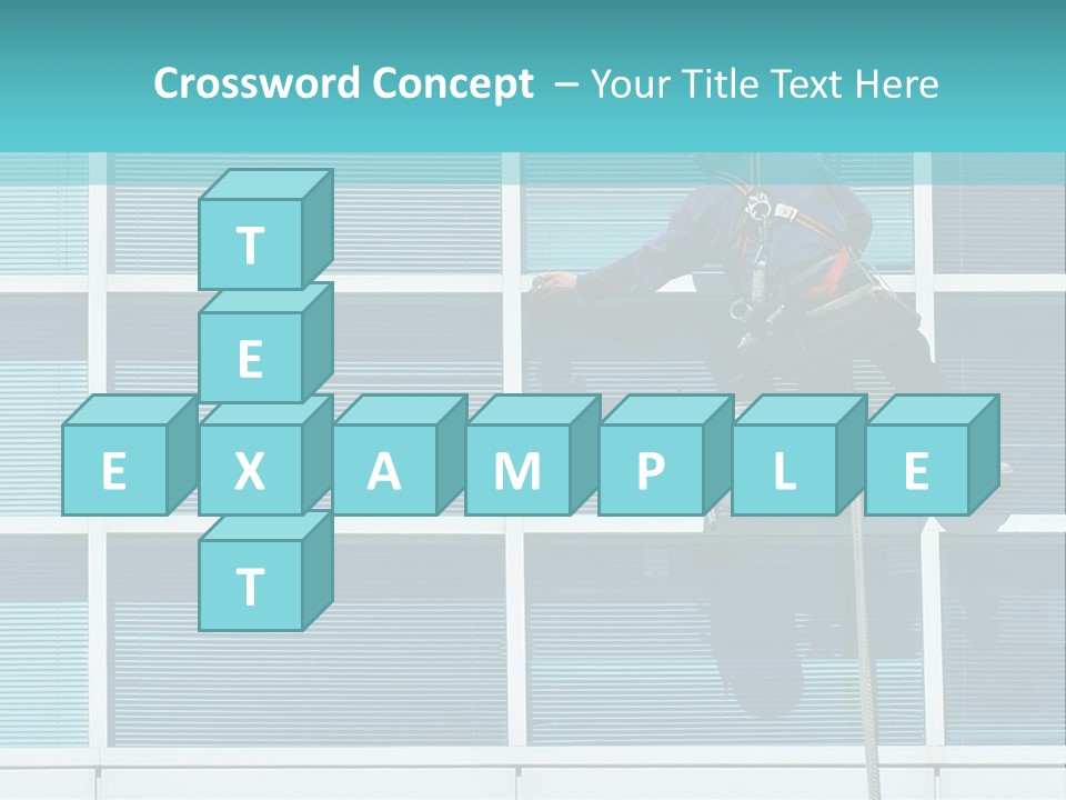 A Man Climbing Up A Ladder To Paint A Building PowerPoint Template