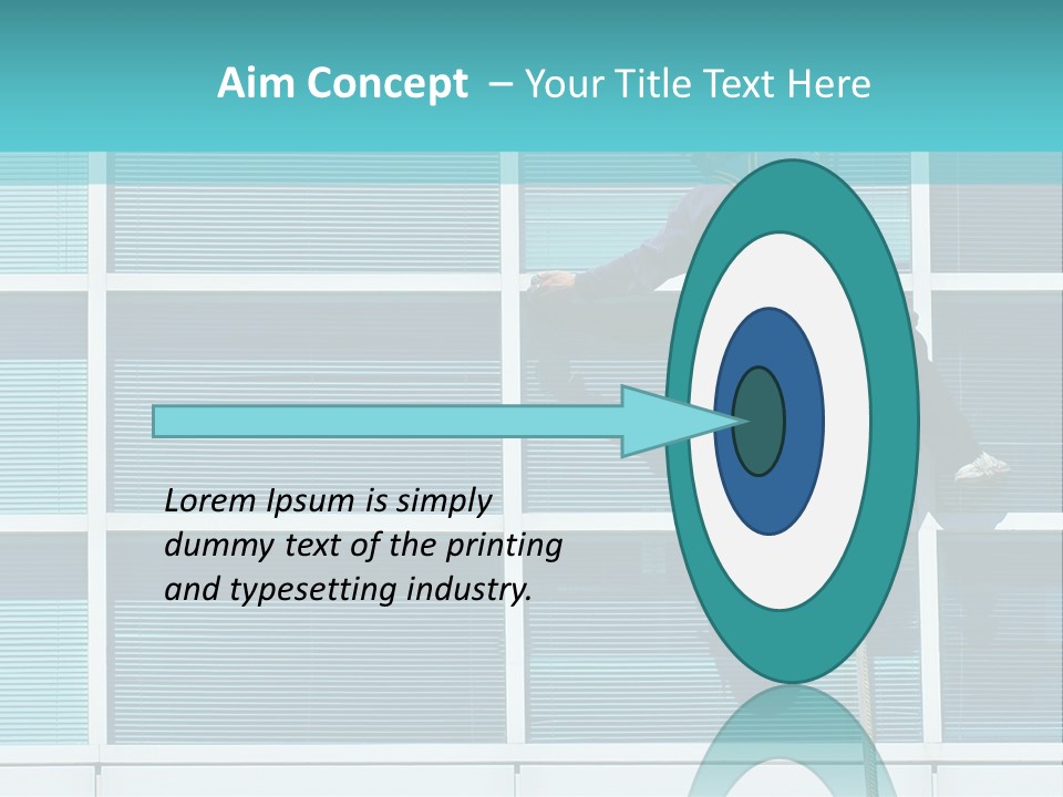 A Man Climbing Up A Ladder To Paint A Building PowerPoint Template