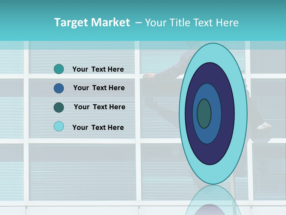A Man Climbing Up A Ladder To Paint A Building PowerPoint Template