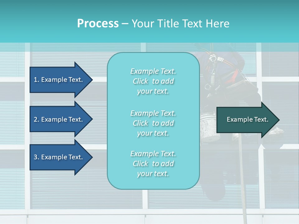 A Man Climbing Up A Ladder To Paint A Building PowerPoint Template