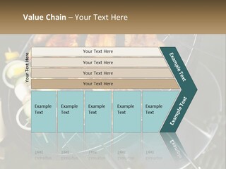A Bbq Grill With Meat And Vegetables On It PowerPoint Template